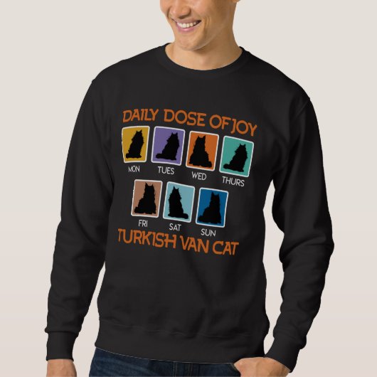 Sweatshirt TURQUE VAN CHAT DOSE QUOTIDIENNE DE JOY Cat Mommy  (Devant)