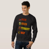 Sweatshirt Turquie Bière Thanksgiving Fête Récolte d'alcool S (Devant entier)