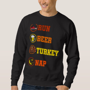 Sweatshirt Turquie Bière Thanksgiving Fête Récolte d'alcool S