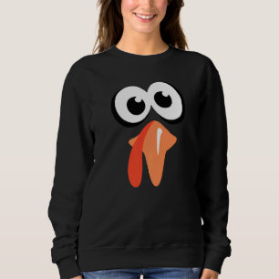 Sweatshirt Turquie Visage Thanksgiving Costume Silly Family P