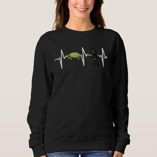 Sweatshirt Turtle Belge Cheepdog Heartbeat Chien (Devant)