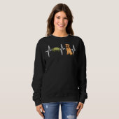 Sweatshirt Turtle Brussels Griffon Heartbeat Chien (Devant entier)