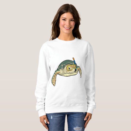 Sweatshirt Turtle Diver Snorkel (Devant entier)