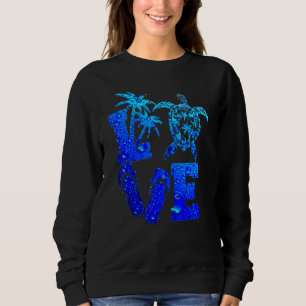 Sweatshirt Turtle Love Beach Vacances été Vacances été Vibe T