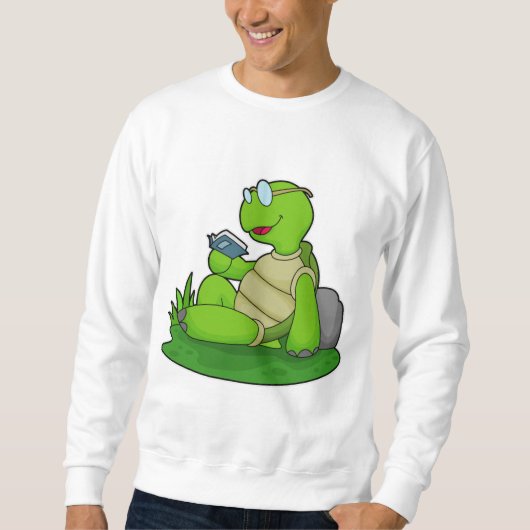 Sweatshirt Turtle Reading Book (Devant)