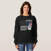 Sweatshirt Tuxedo Cat 4th of July US American Flag Patriotic (Devant entier)