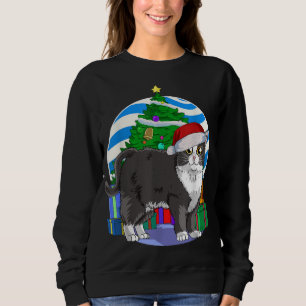 Sweatshirt Tuxedo Chat Funny Père Noël Décor Arbre de Noël
