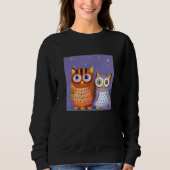 Sweatshirt Two cute Owls (Devant)