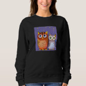 Sweatshirt Two cute Owls Premium (Devant)