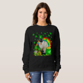 Sweatshirt Two Gnomes And Siamese Wearing Patrick's Day Hat S (Devant entier)
