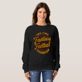 Sweatshirt Two Time Fantasy Football Champion Champ League Dr (Devant entier)