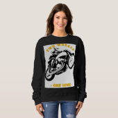 Sweatshirt Two Wheels One Love Moto Graphic (Devant entier)