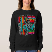 Sweatshirt TX Texas Serape Leopard Motif Western Motif (Devant)