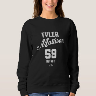 Sweatshirt Tyler Mattison 59 Détroit Baseball Vintage MLBPA