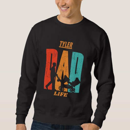 Sweatshirt Tyler Native Funny State Drapeau Papa Parent Bébé (Devant)