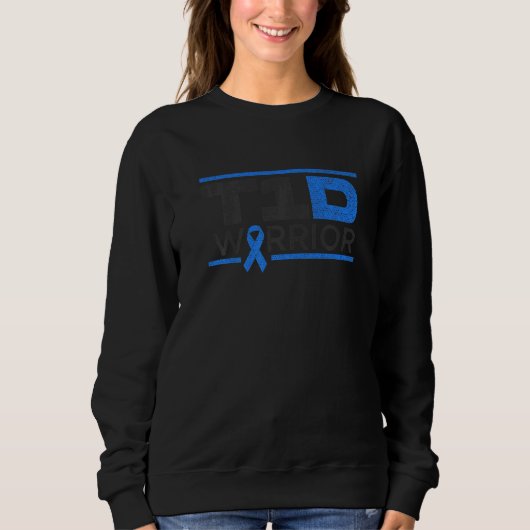 Sweatshirt Type 1 Diabète T1d Guerrier (Devant)