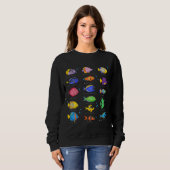 Sweatshirt Type d'océan de poisson (Devant entier)