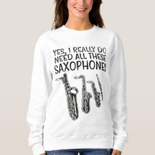 Sweatshirt Types de saxophone