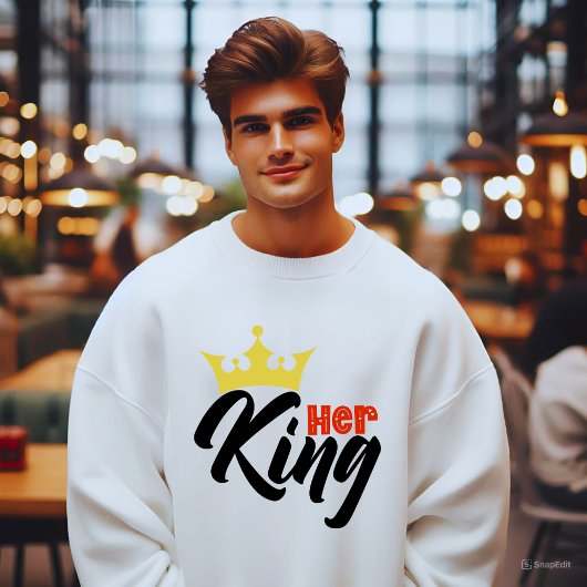 Sweatshirt Typographie Anniversaire du Roi à Elle
