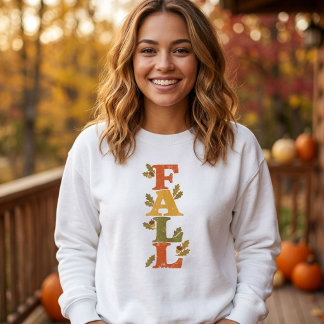 Sweatshirt TYPOGRAPHIE Automne Chaleureuse Feuille d'Érable S
