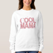 Sweatshirt Typographie Cool Mama Cœurs Flottants Mignons (Devant)