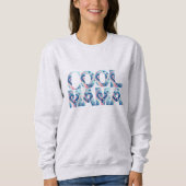 Sweatshirt Typographie Cool Mama Cœurs Mignons (Devant)