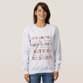 Sweatshirt Typographie de citations favorites d'automne et d' (Devant entier)