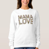 Sweatshirt Typographie de l'amour de maman rêveuse (Devant)