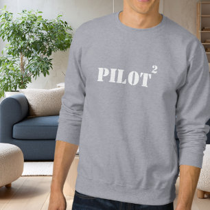 Sweatshirt Typographie de pilote, Aviation simple et cool