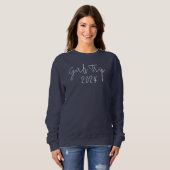 Sweatshirt Typographie de script de voyage de l'année personn (Devant entier)