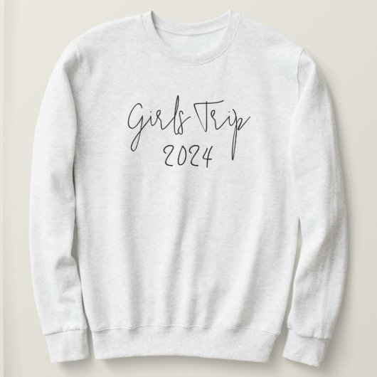 Sweatshirt Typographie de script de voyage de l'année personn (Design devant)