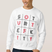 Sweatshirt Typographie des vêtements de rue (Devant)