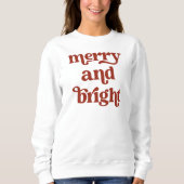 Sweatshirt Typographie du Boho Red Retro | Joyeux et lumineux (Devant)