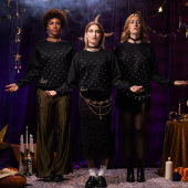 Sweatshirt Typographie du bol d'Halloween