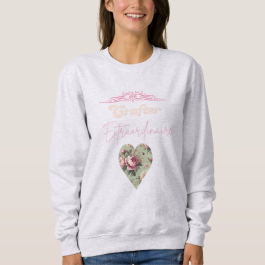 Sweatshirt Typographie du coeur blush Extraordinaire (Devant)