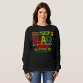 Sweatshirt Typographie du mois noir (Devant entier)