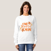 Sweatshirt Typographie inspirée de Thanksgiving (Devant entier)
