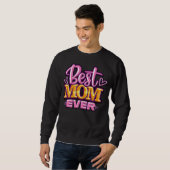 Sweatshirt Typographie Meilleure Maman de tous les temps Rose (Devant entier)