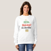 Sweatshirt Typographie Rétro Oh Snap Noël (Devant entier)