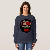 Sweatshirt Typographie style tricot cosy et cerise adorable (Devant entier)