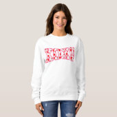 Sweatshirt Typographie XOXO Valentine (Devant entier)
