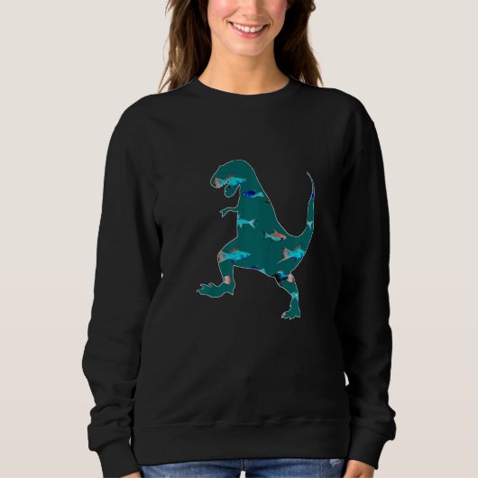 Sweatshirt Tyrannosaurus Rex Animal Rex Creepy Dinosaur  3 (Devant)