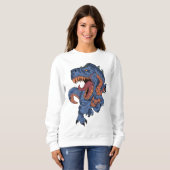 Sweatshirt Tyrannosaurus Rex Le Meilleur T-Rex De Clash® Rule (Devant entier)
