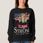Sweatshirt UAW Solide Solidarité UAW Fiers Union UAW Travaill (Devant)