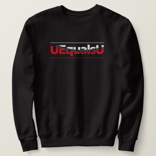 Sweatshirt UEqualsU VIH Typographie indétectable Art (Design devant)