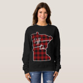 Sweatshirt Uff Da Buffalo Plaid Minnesota (Devant entier)