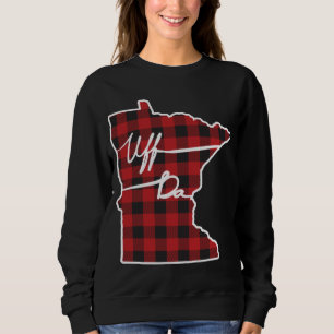 Sweatshirt Uff Da Buffalo Plaid Minnesota