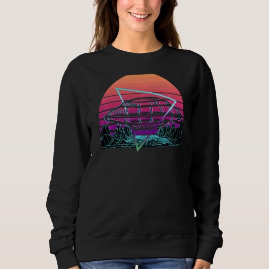 Sweatshirt Ufo Alien Retro (Devant)