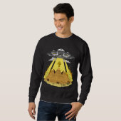 Sweatshirt UFO antique de pyramides égyptiennes étrangères (Devant entier)