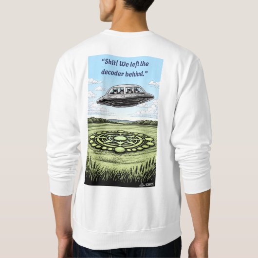 Sweatshirt UFO CROP CIRCLES Decoder (Dos)
